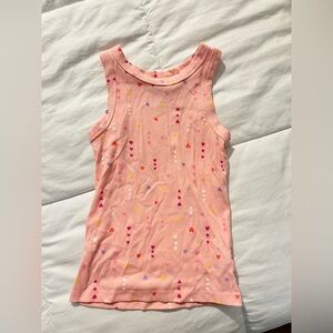 Wonder Nation Pink Sleeveless Kids Top with Heart Pattern